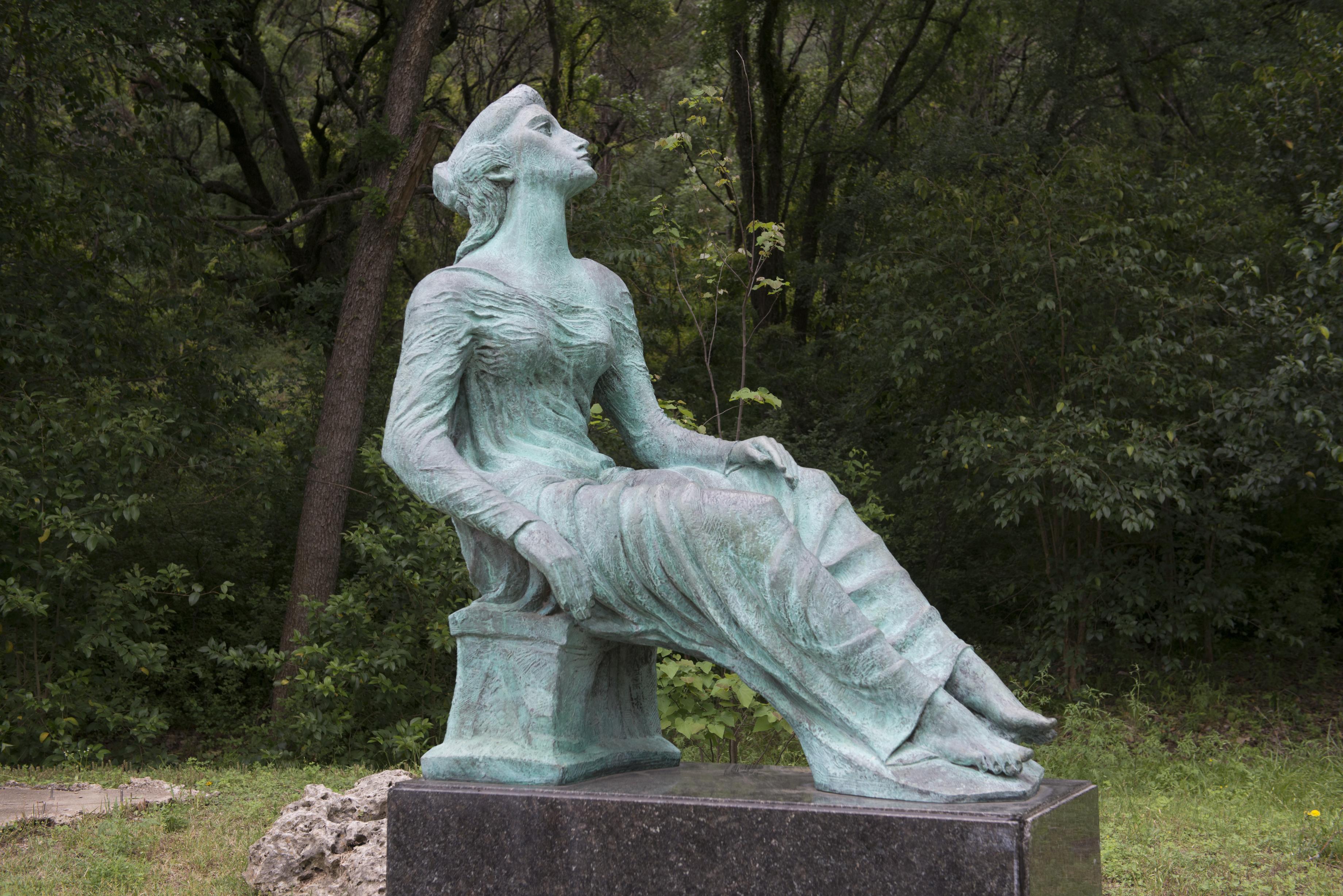 The UMLAUF Sculpture Garden and Museum near Zilker Park, where visitors can touch the outdoor bronze sculptures