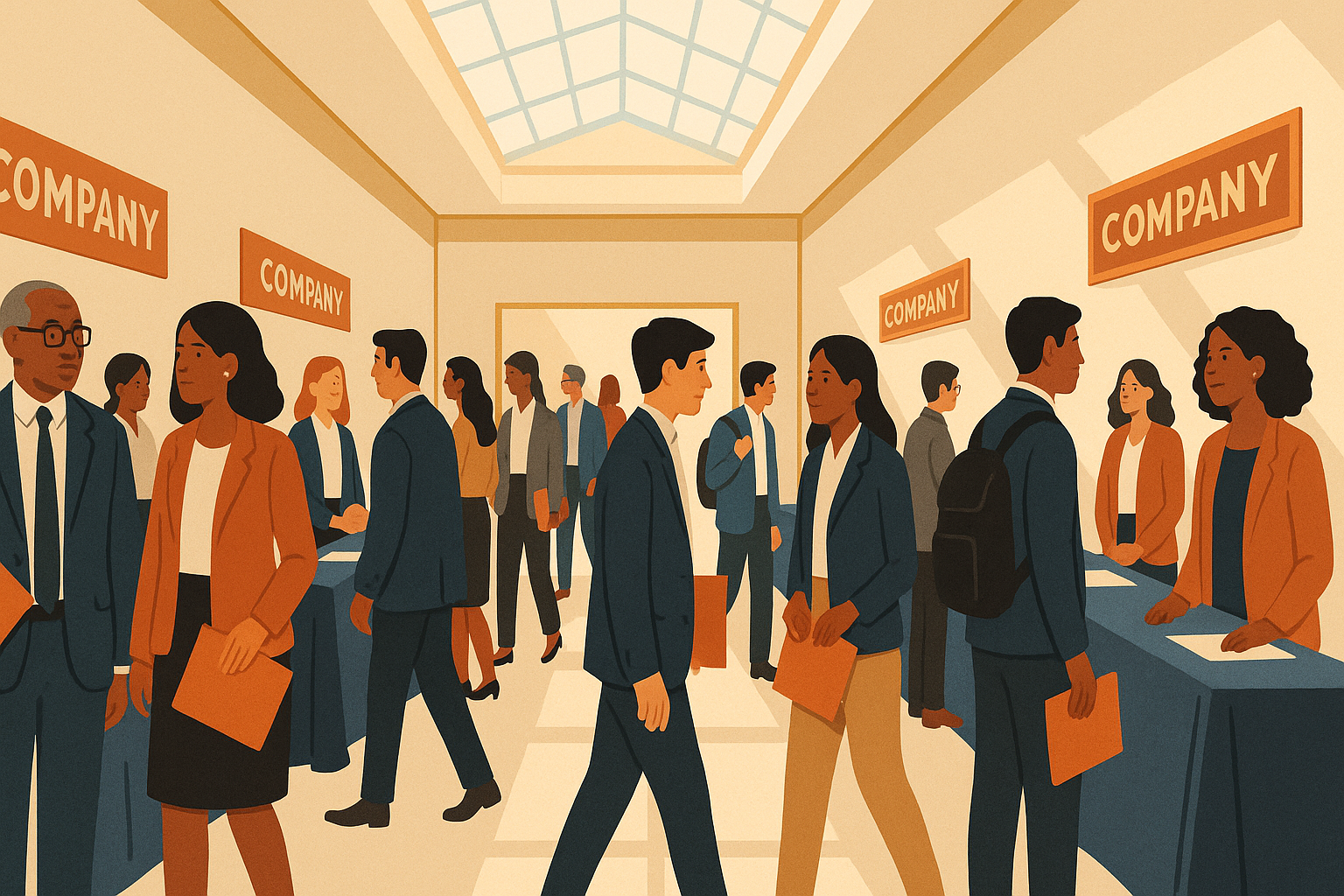 A career fair in progress — the next step for thousands of Dell employees navigating Austin's job market after layoffs
