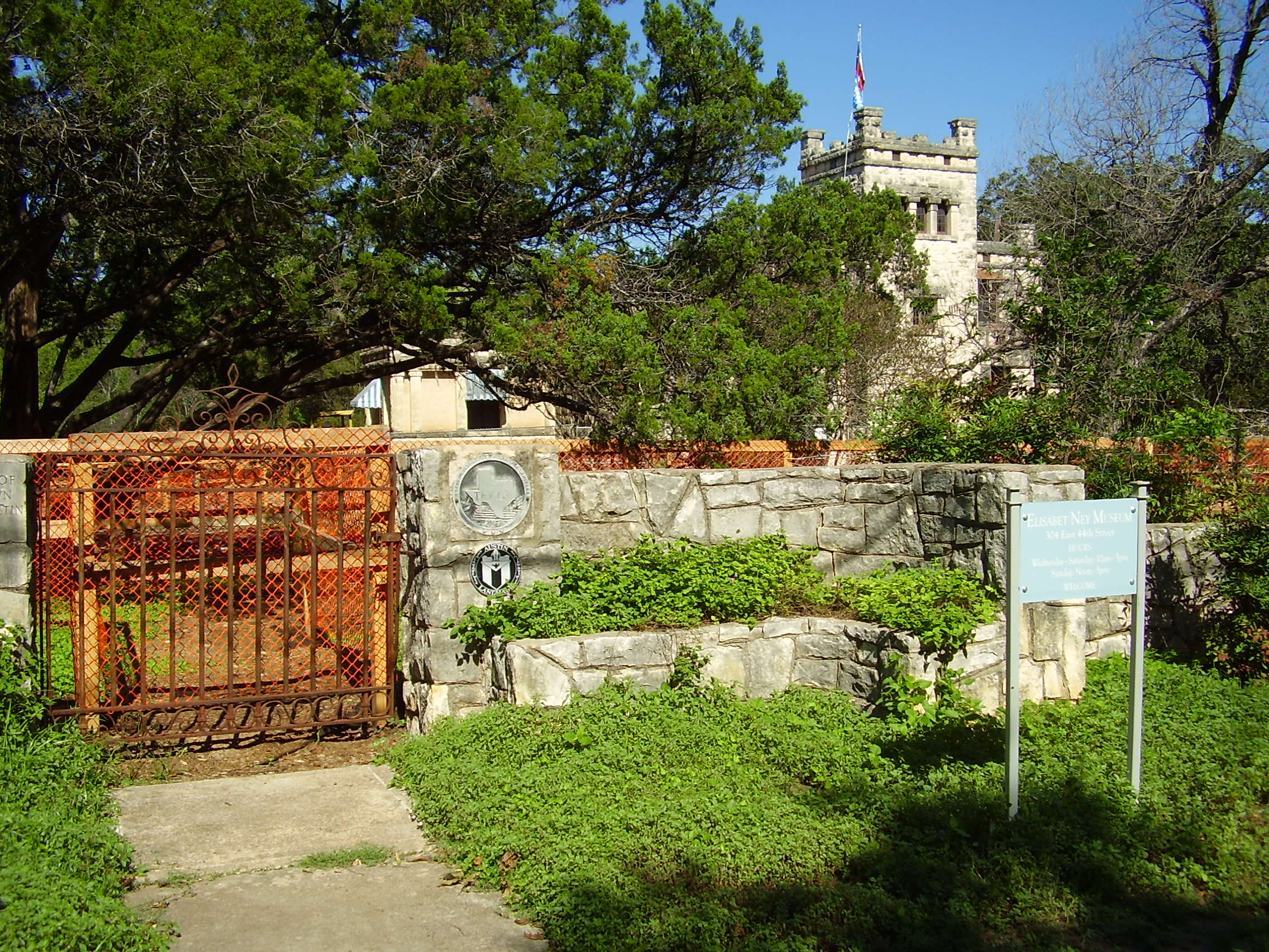The castle-like Formosa studio building of the Elisabet Ney Museum in Austin's Hyde Park neighborhood