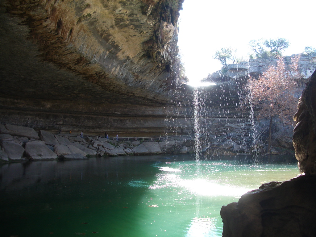 Hamilton Pool Preserve — a collapsed grotto with 50-foot waterfall about 40 minutes west of Austin